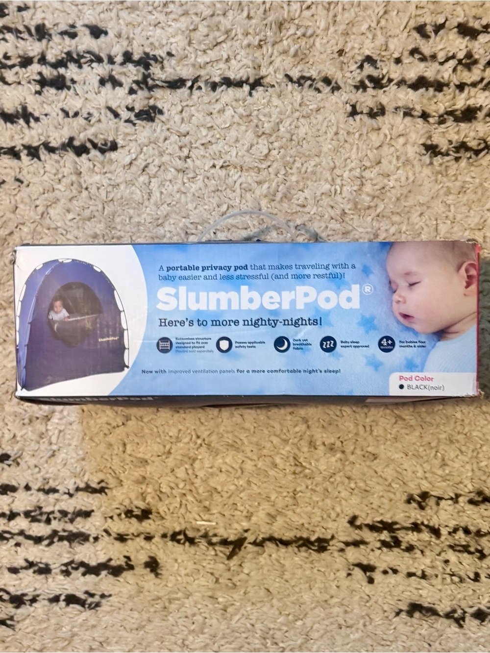 SlumberPod Portable Privacy Pod for Kids - Black